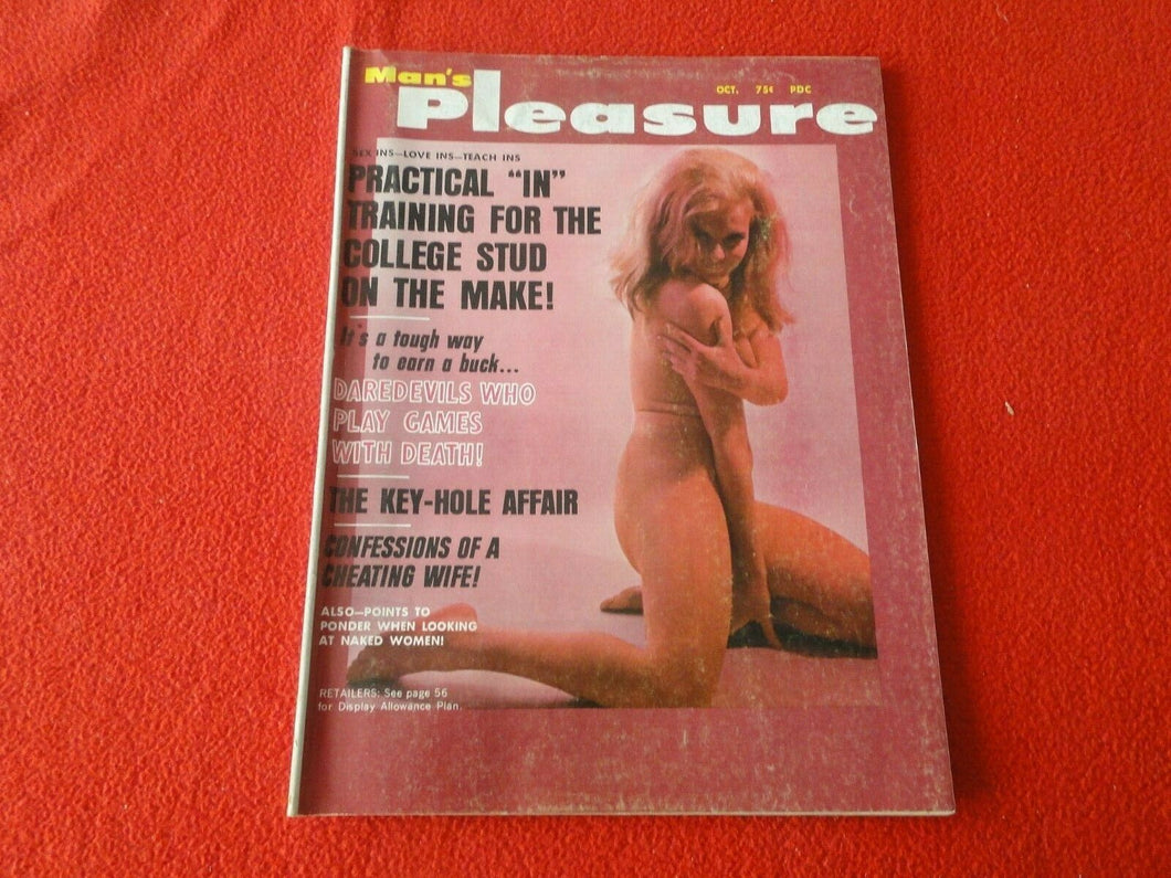 Vintage 18 YO + Nude Erotic Adult Men's Magazine Man's Pleasure Oct. 1969     21