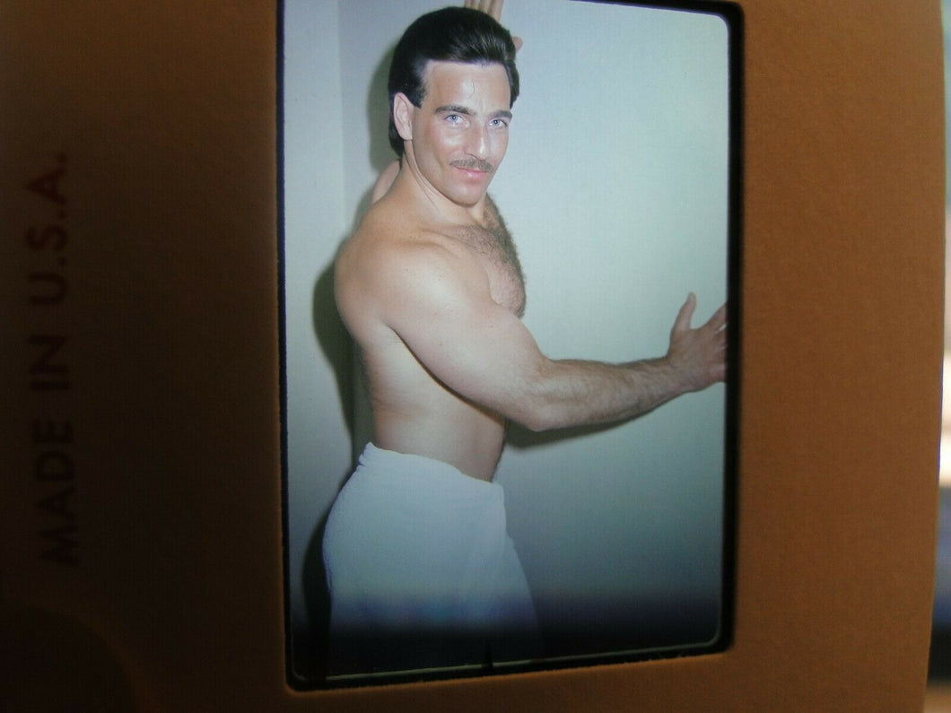 VINTAGE 35MM SLIDE MALE GAY INTEREST BEEFCAKE MUSCLE SEMI NUDE HOT BUFF FO6