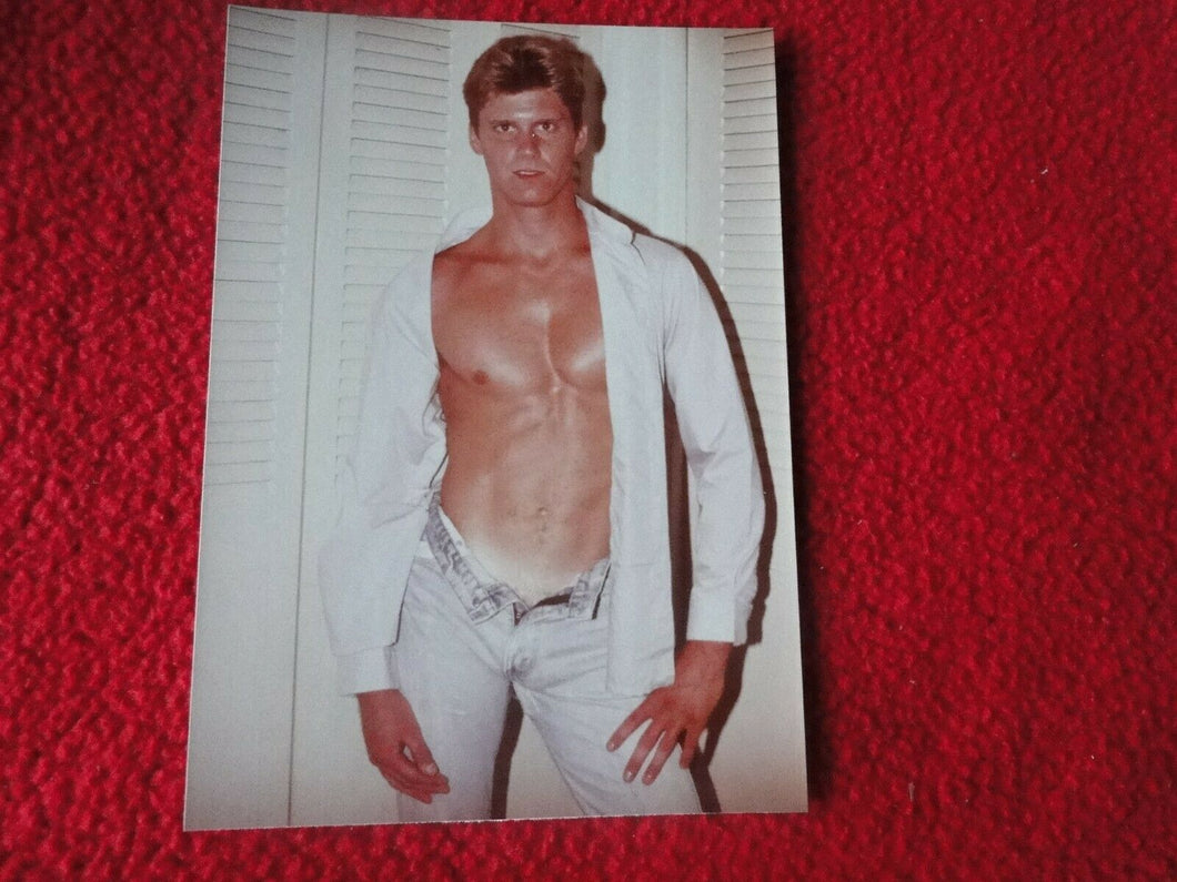 Vintage 18 Year Old + Gay Interest Chippendale Muscle Semi Nude Male Photo   B93