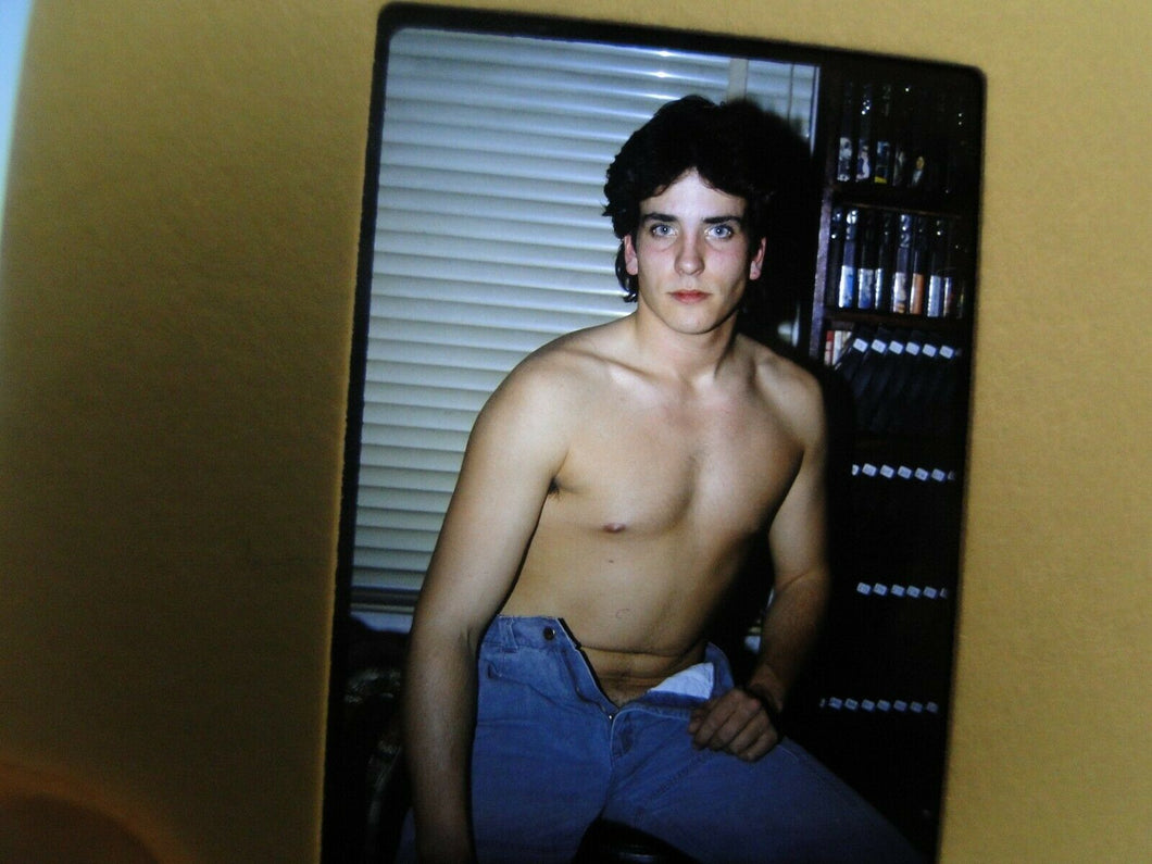 VINTAGE 35MM SLIDE MALE GAY INTEREST BEEFCAKE MUSCLE SEMI NUDE HOT BUFF FL^