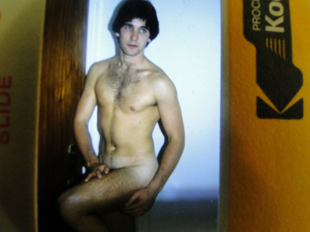 VINTAGE 35MM SLIDE MALE GAY INTEREST BEEFCAKE MUSCLE SEMI NUDE HOT BUFF FG#