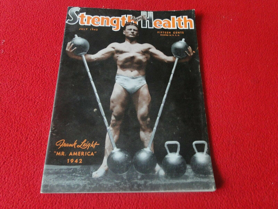 STRENGTH AND HEALTH Bodybuilding Muscle Magazine Gay Interest July 1942      G50