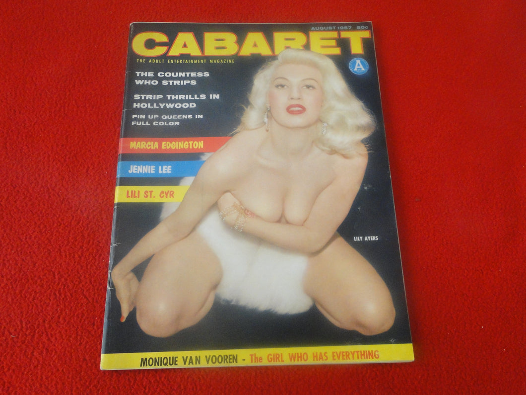 Vintage 18 Y. O. + Sexy Erotic Adult Men's Magazine Cabaret Aug. 1957      P57