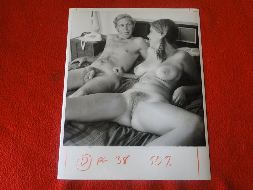 Vintage Nude Woman Big Tits Hairy Pussy Silver Gelatin Photo  8 x 10  P81