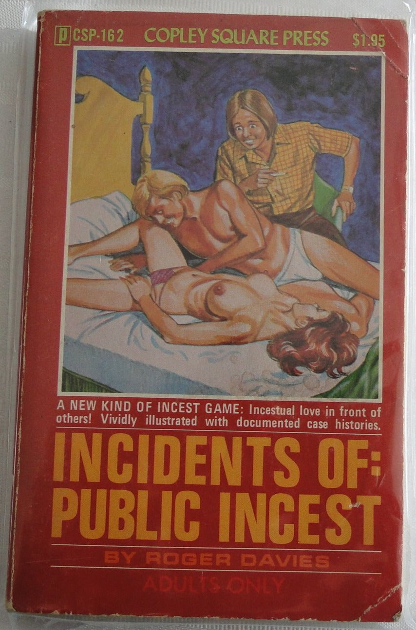 Vintage Book Covers Incest Porn - Vintage Adult Paperback Novel/Book Incidents of Public Incest â€“ Ephemera  Galore