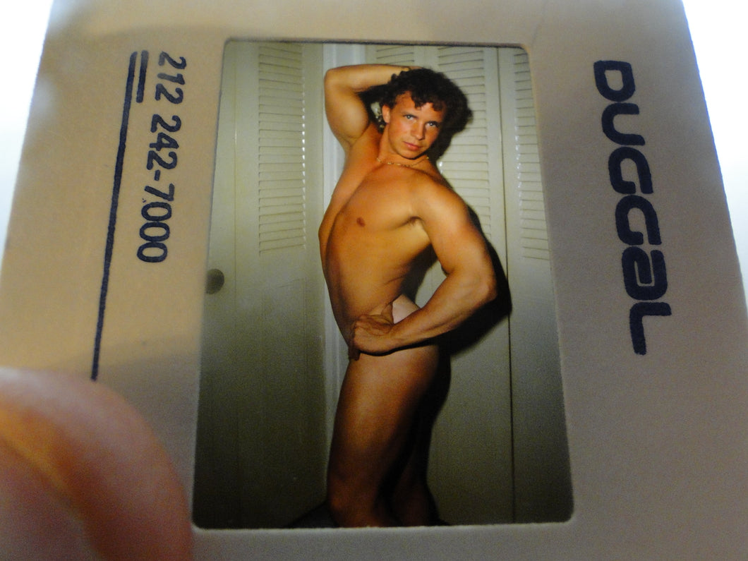 VINTAGE 35MM SLIDE MALE GAY INTEREST BEEFCAKE MUSCLE SEMI NUDE HOT BUFF G3
