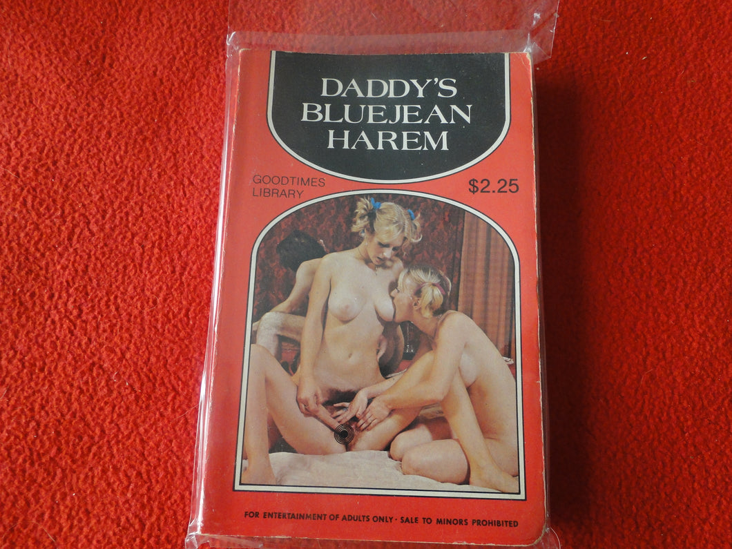 Vintage 18 YO+ Sexy Erotic Adult Paperback Book/ Novel Daddy's Blue Jean Harem  G1