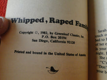 Load image into Gallery viewer, Vintage 18 YO+ Sexy Erotic Adult Paperback Book/ Novel Whipped, Raped Family    G1
