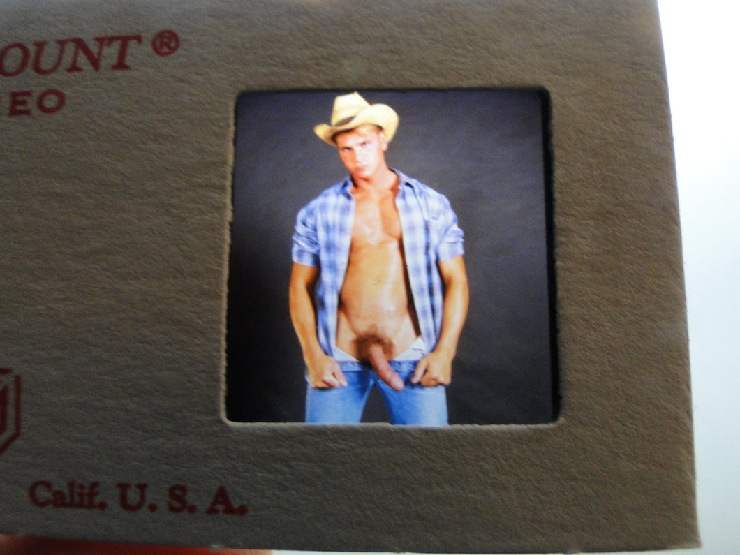 Vintage Adult Erotic 3D Stereoview Nude Hot Hung Gay Man Slide CQ1