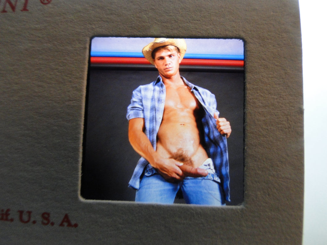 Vintage Adult Erotic 3D Stereoview Nude Hot Hung Gay Man Slide CQ2