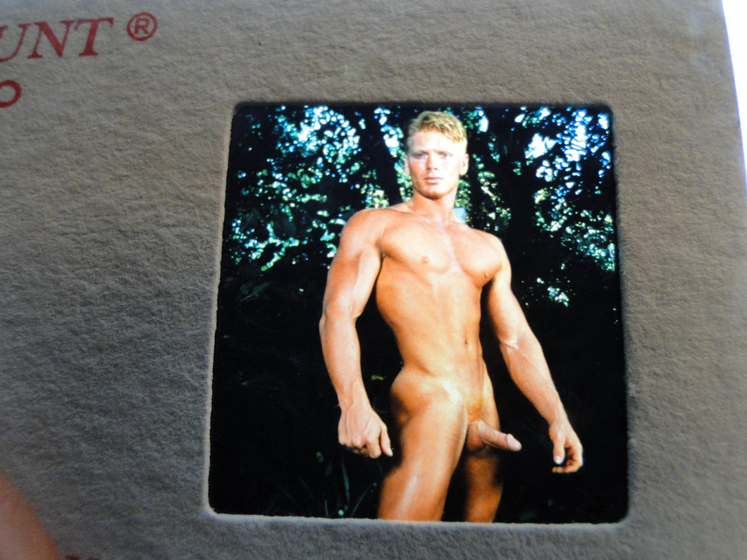 Vintage Adult Erotic 3D Stereoview Nude Hot Hung Gay Man Slide CQ8