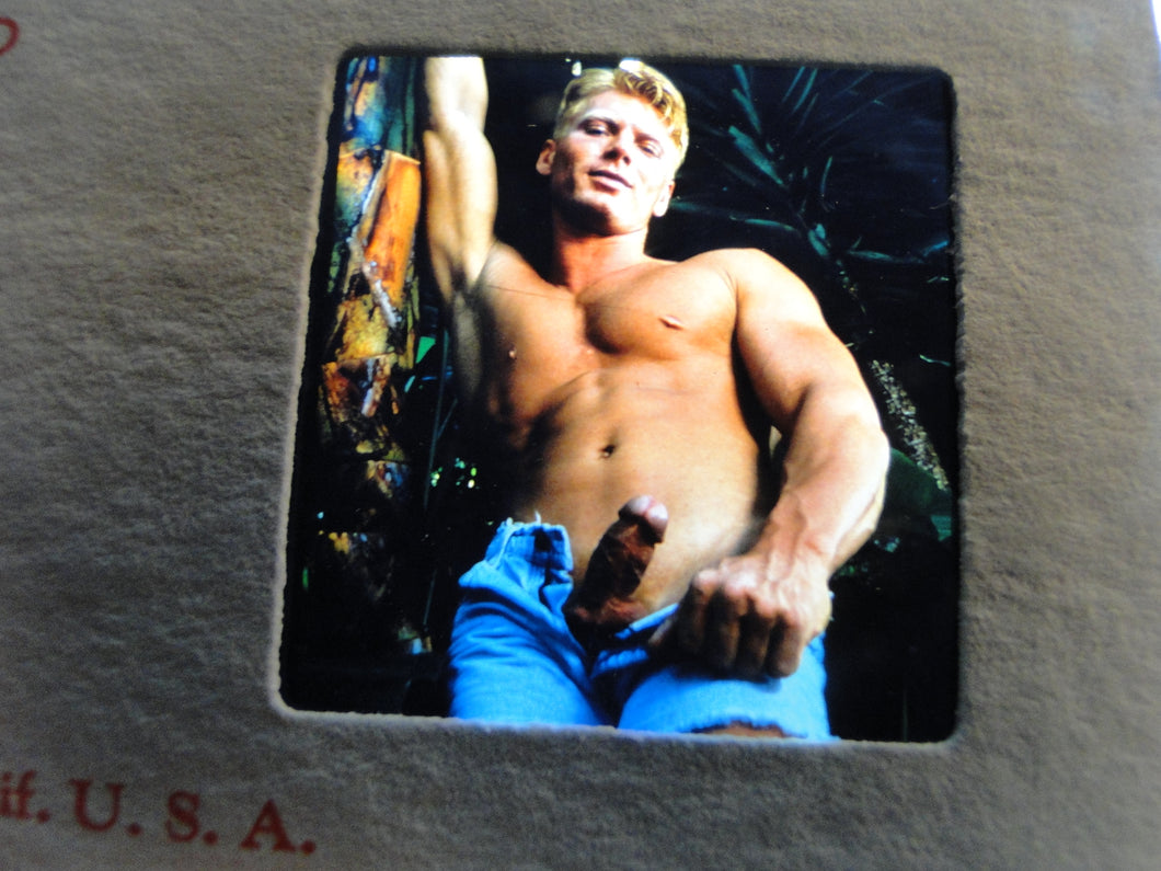 Vintage Adult Erotic 3D Stereoview Nude Hot Hung Gay Man Slide CQ10