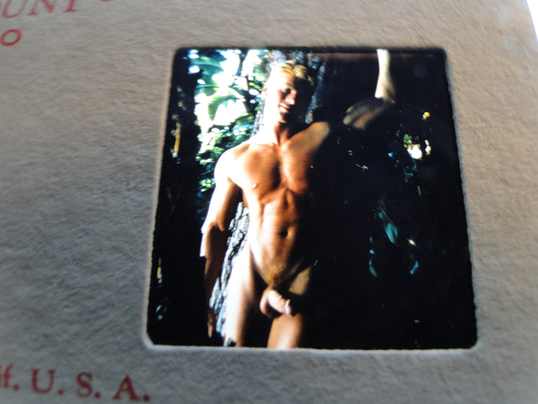Vintage Adult Erotic 3D Stereoview Nude Hot Hung Gay Man Slide CQ11