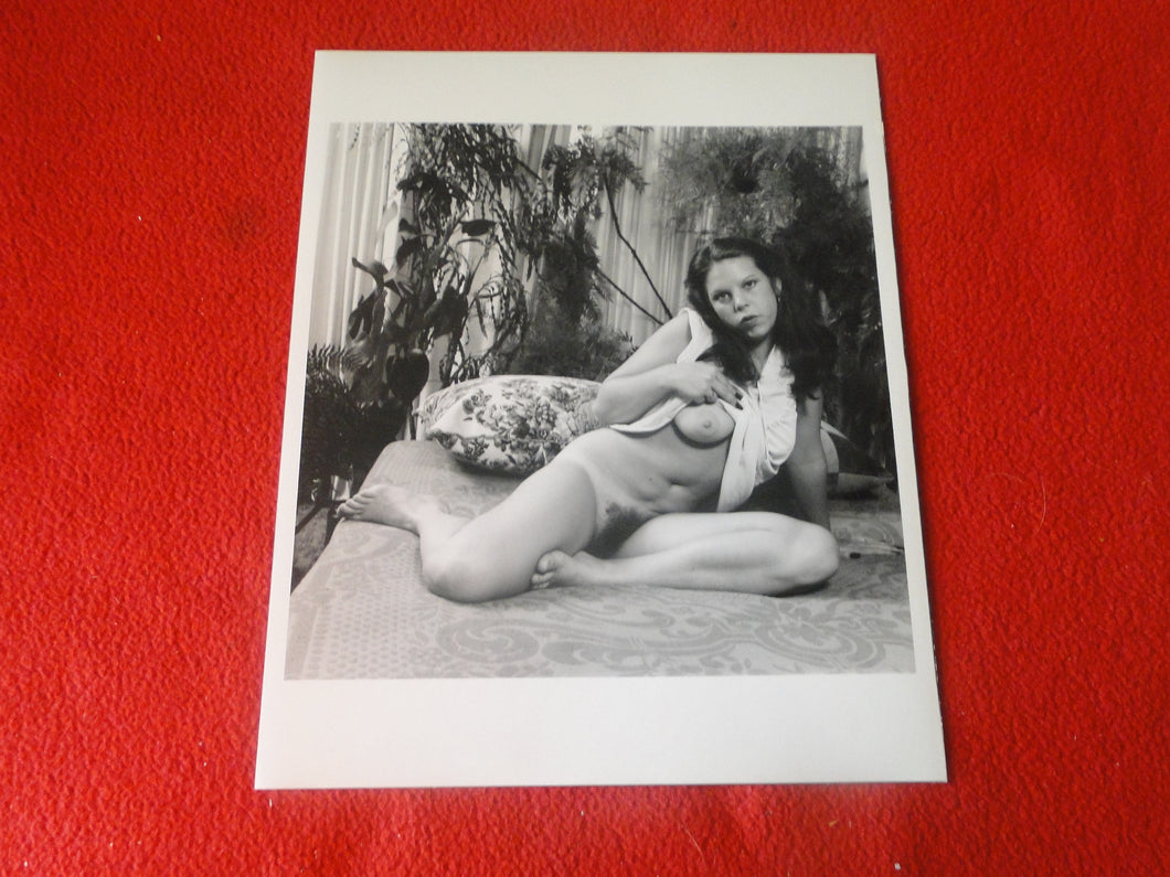Vintage Nude Woman Big Tits Hairy Pussy Silver Gelatin 8 x 10 Photo   AYc