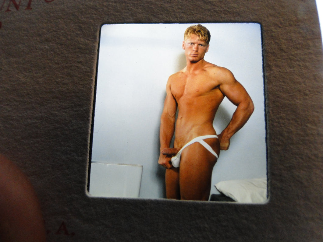 Vintage Adult Erotic 3D Stereoview Nude Hot Hung Gay Man Slide CR7
