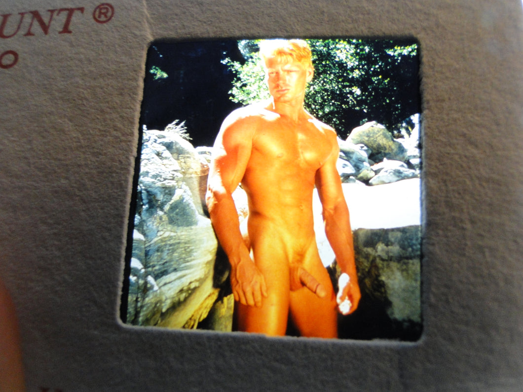 Vintage Adult Erotic 3D Stereoview Nude Hot Hung Gay Man Slide CR13