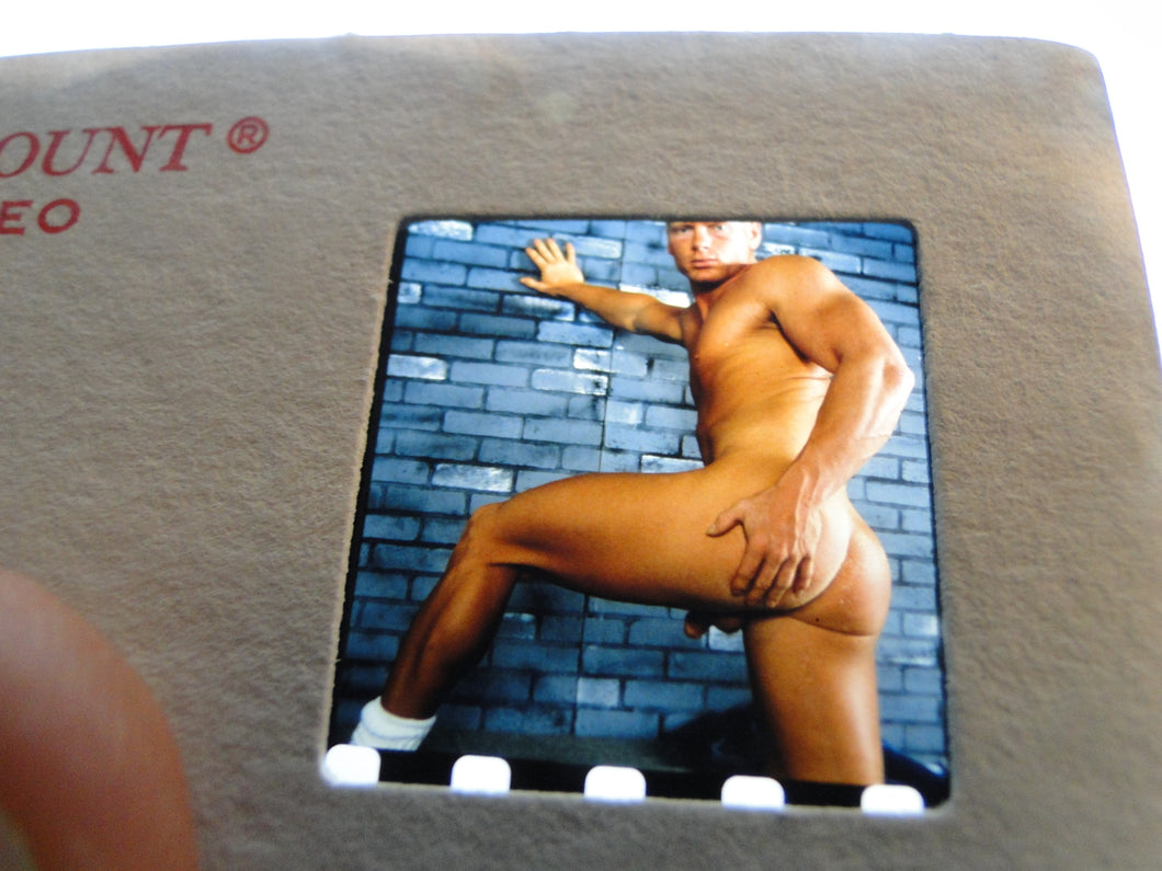 Vintage Adult Erotic 3D Stereoview Nude Hot Hung Gay Man Slide CR28