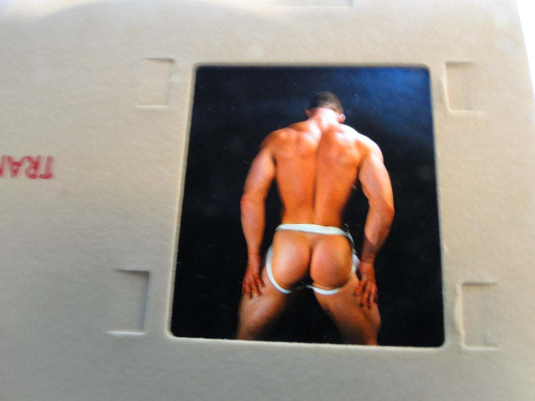 Vintage Adult Erotic 3D Stereoview Nude Hot Hung Gay Man Slide CS2