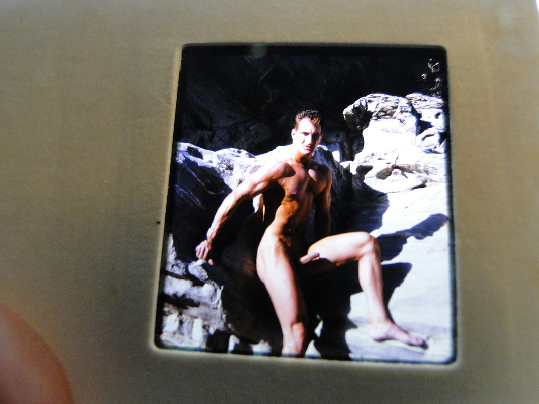 Vintage Adult Erotic 3D Stereoview Nude Hot Hung Gay Man Slide CS13