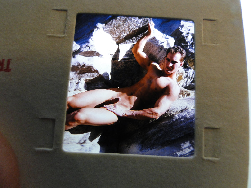 Vintage Adult Erotic 3D Stereoview Nude Hot Hung Gay Man Slide CS21