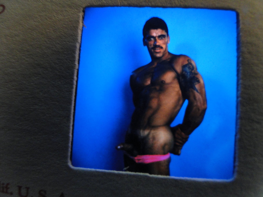 Vintage Adult Erotic 3D Stereoview Nude Hot Hung Gay Man Slide CS27