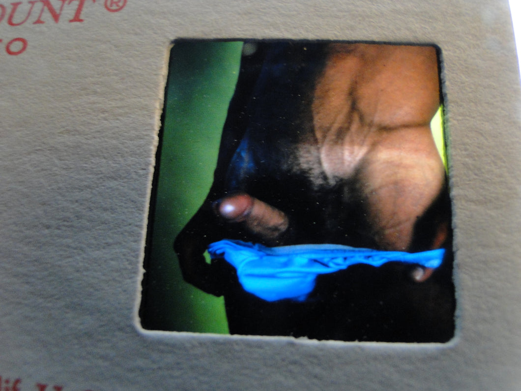 Vintage Adult Erotic 3D Stereoview Nude Hot Hung Gay Man Slide CS33