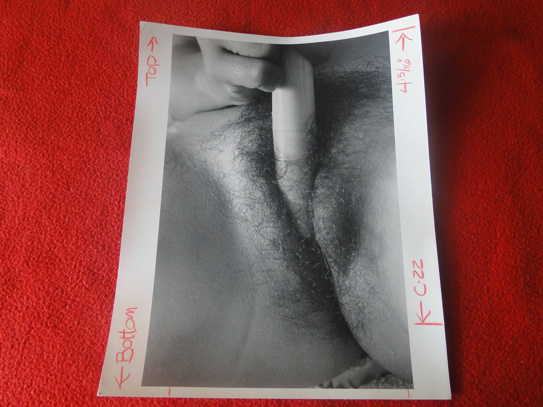 Vintage Nude Woman 8 x 10 Silver Gelatin Photo Young Dildo Hairy Pussy  AW2
