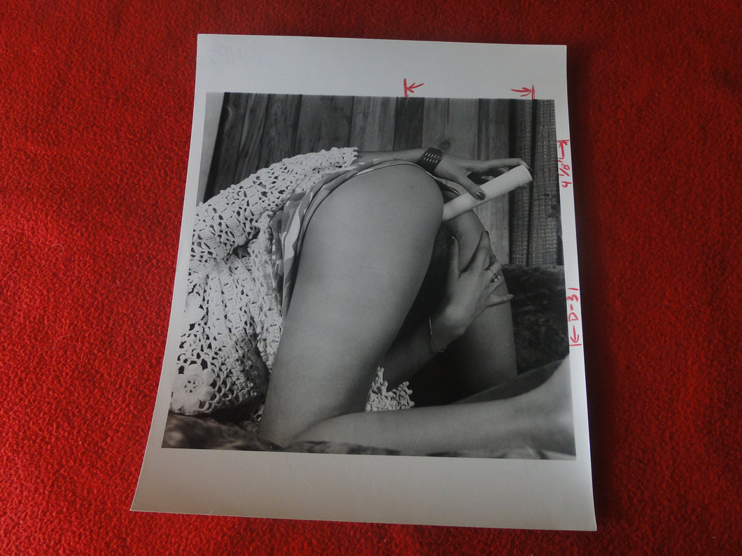 Vintage Nude Woman 8 x 10 Silver Gelatin Photo Young Dildo Pretty Pussy  AW^