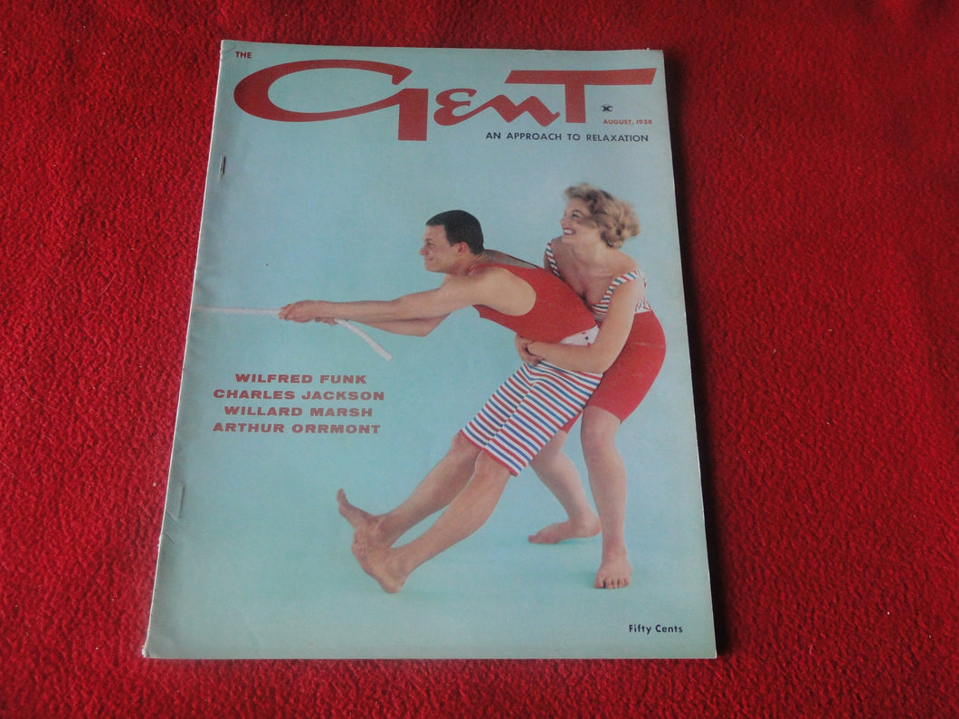 Vintage Nude Erotic Sexy Adult Magazine Gent Aug. 1958               P70
