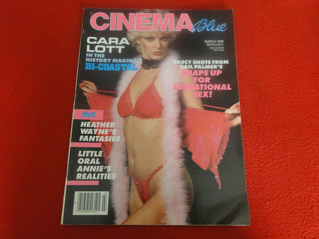Vintage 18 Y.O. + Adult Erotic Sexy Men's Magazine Cinema Blue Cara Lott 1986 99
