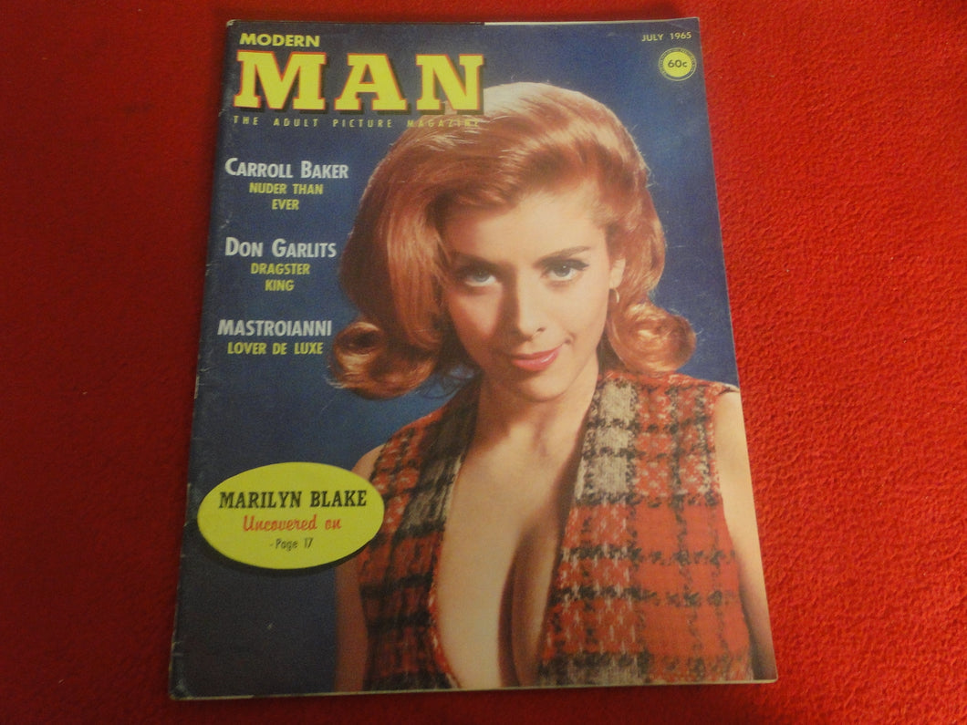 Vintage 18 Y.O. + Adult Erotic Sexy Men's Magazine Modern Man 1965 Carroll Baker  98