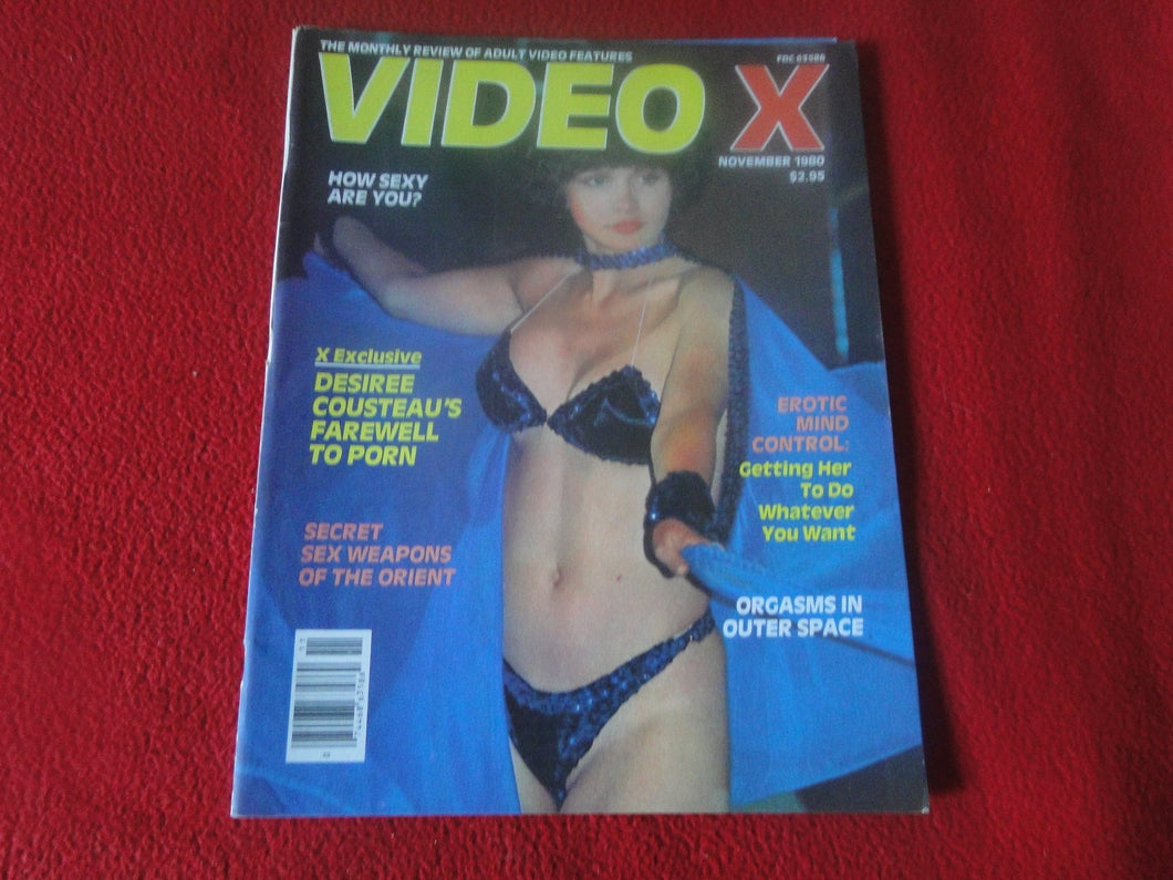 Vintage 18 Y.O. + Adult Erotic Sexy Men's Magazine Video-X 1980 Desiree Cousteau  69