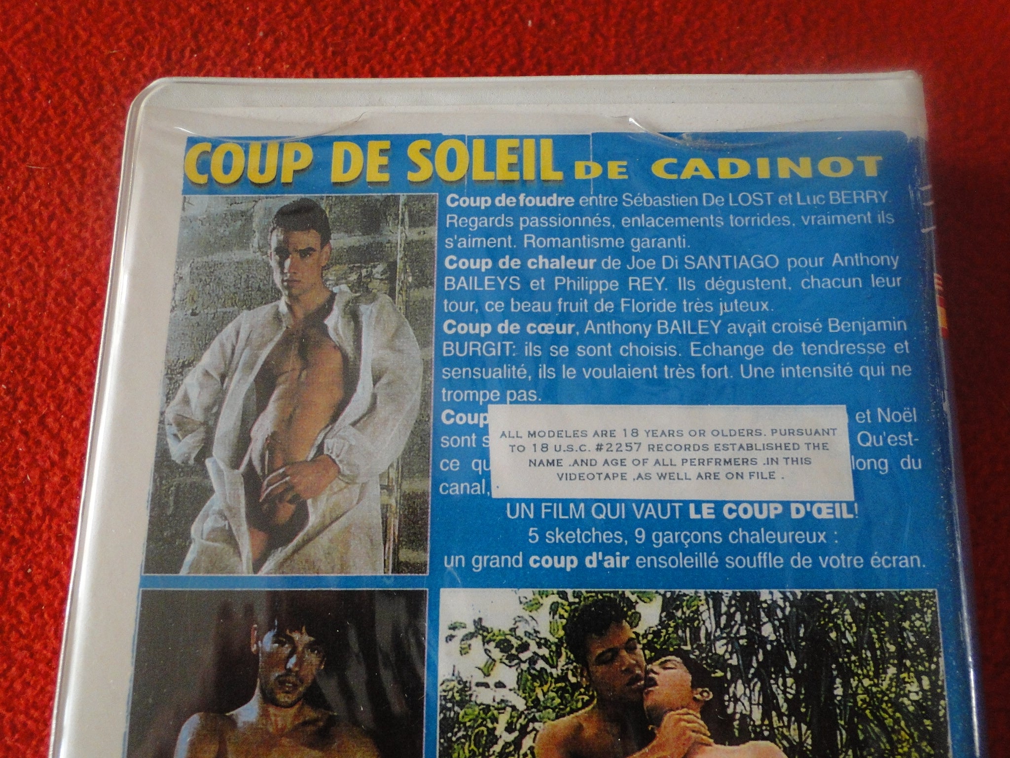 Vintage Adult Erotic XXX Gay VHS Porn Movie Coup De Soleil Cadinot P53 â€“  Ephemera Galore