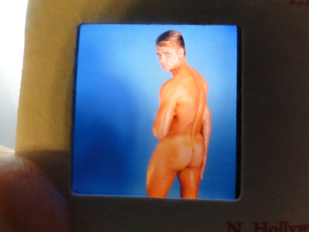 Vintage Adult Erotic 3D Stereoview Nude Hot Hung Gay Man Slide B40f