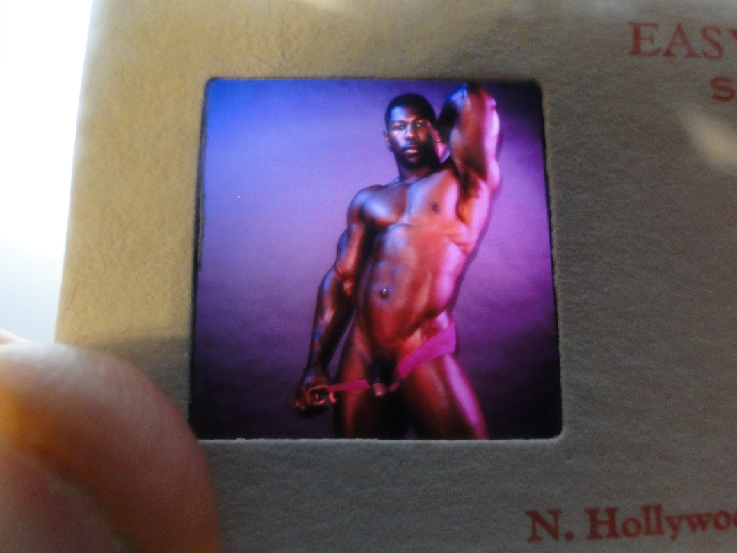 Vintage Adult Erotic 3D Stereoview Nude Hot Hung Black Gay Man Slide B40u