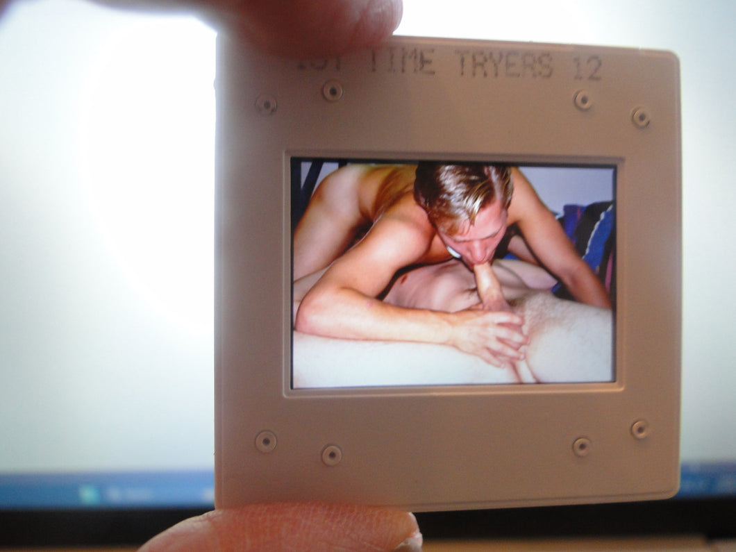 VINTAGE 35MM GAY MALE SLIDE BEEFCAKE MUSCLE NUDE FALCON STUDIOS R28