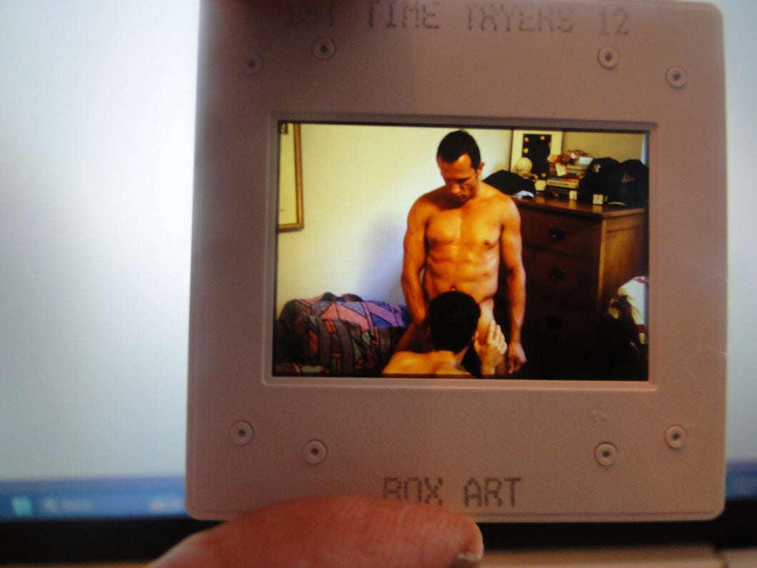 VINTAGE 35MM GAY MALE SLIDE BEEFCAKE MUSCLE NUDE FALCON STUDIOS R36