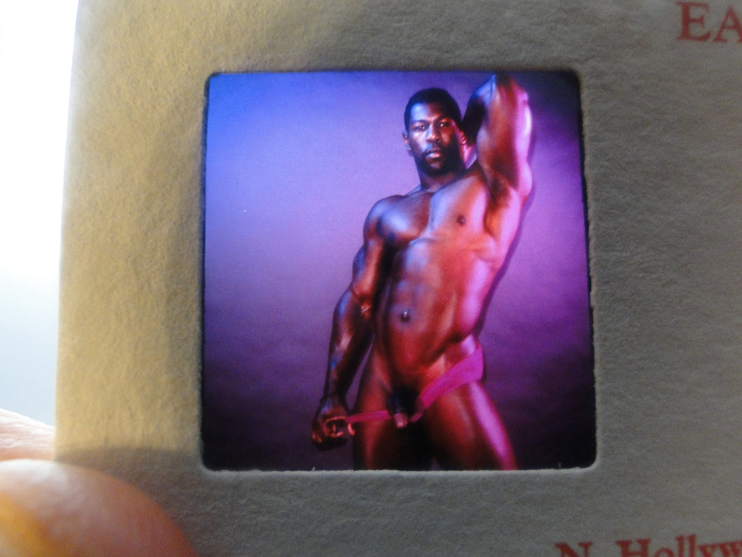 Vintage Adult Erotic 3D Stereoview Nude Hot Hung Gay Black Man Slide A70g