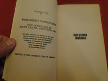 Load image into Gallery viewer, Vintage Adult Paperback Novel/Book Incestuous Longings Wilma Stall      Y
