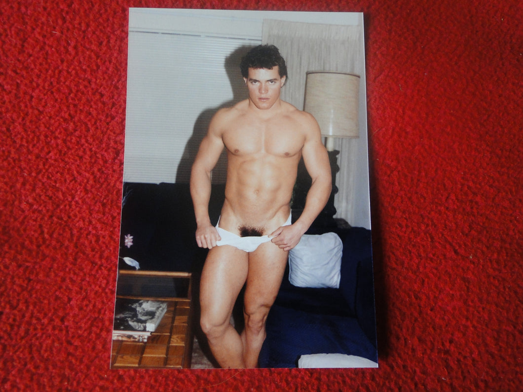Vintage 18 Year Old + Gay Interest Chippendale Muscle Semi Nude Male Photo   E1i