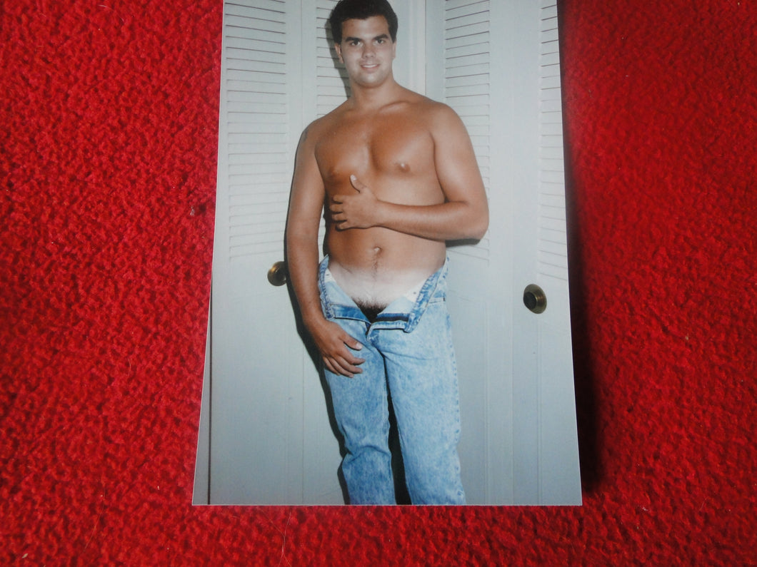 Vintage 18 Year Old + Gay Interest Chippendale Muscle Semi Nude Male Photo   E1k