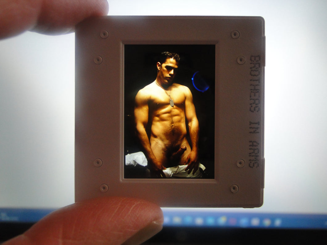 VINTAGE 35MM GAY MALE SLIDE BEEFCAKE MUSCLE NUDE FALCON STUDIOS R5$