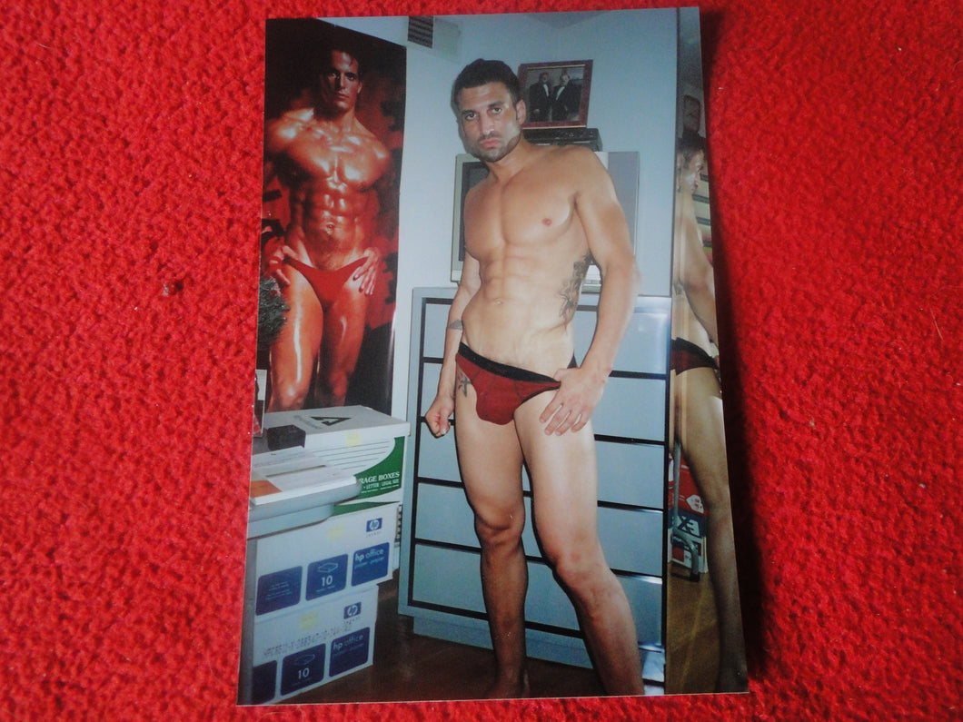 Vintage 18 Year Old + Gay Interest Chippendale Muscle Semi Nude Male Photo   E1x