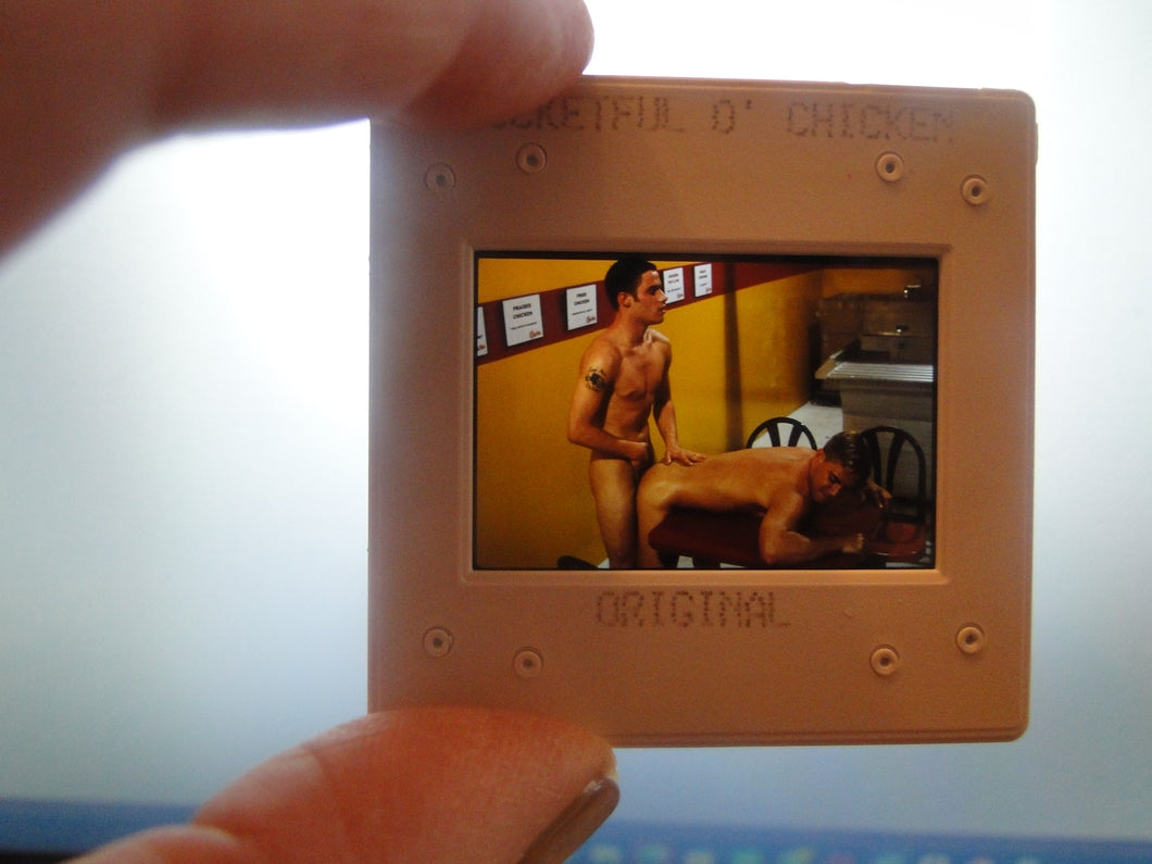 VINTAGE 35MM GAY MALE SLIDE BEEFCAKE MUSCLE NUDE FALCON STUDIOS R9!