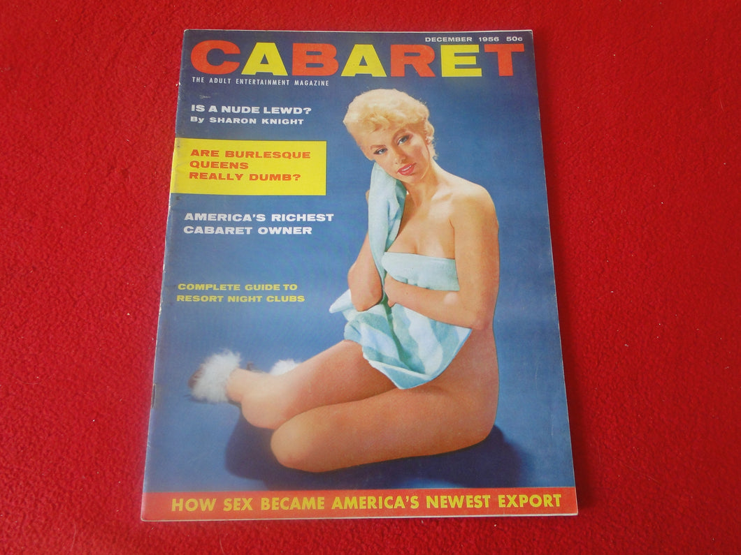 Vintage Nude Erotic Sexy Adult Men's Magazine Cabaret Dec. 1956      P7