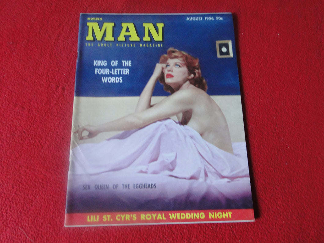 Vintage Nude Erotic Sexy Adult Men's Magazine Modern Man Aug. 1956    P7