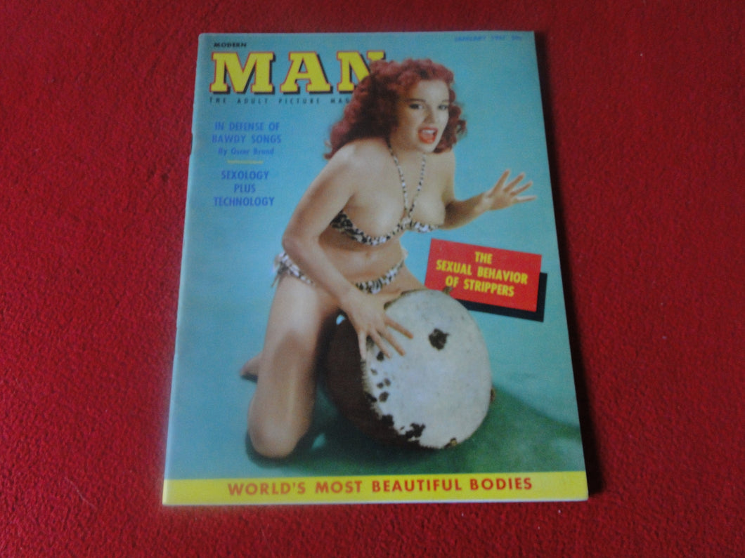 Vintage Nude Erotic Sexy Adult Men's Magazine Modern Man Jan. 1957  P7