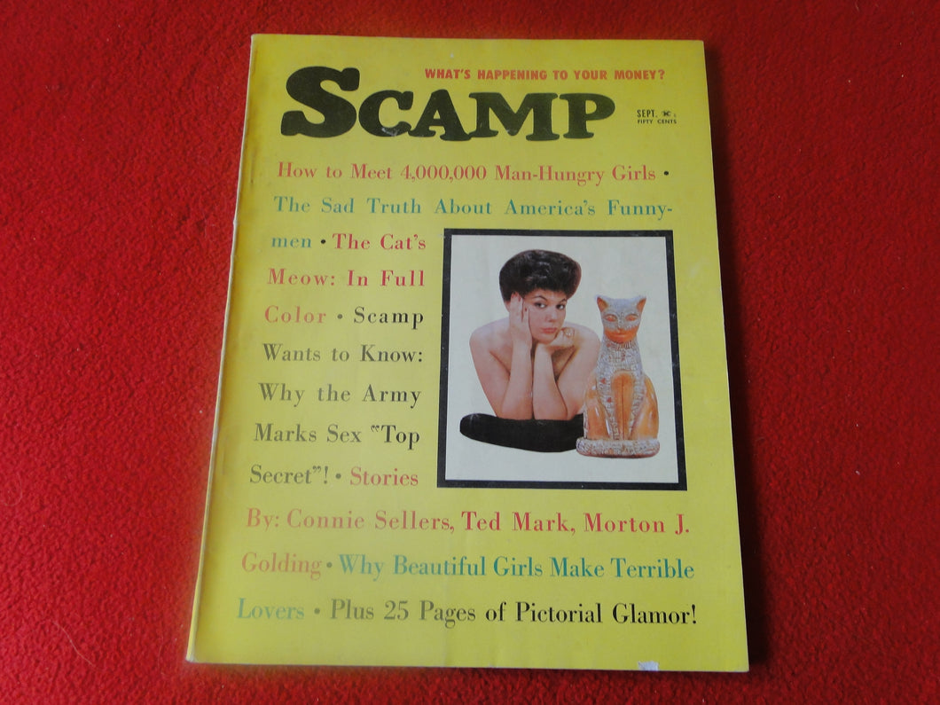 Vintage Nude Erotic Sexy Adult Men's Magazine Scamp Sept. 1961     P7