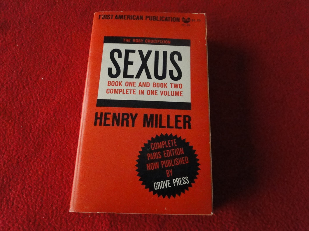 Vintage Erotic Paperback Book Sexus Henry Miller Grove Press           P14