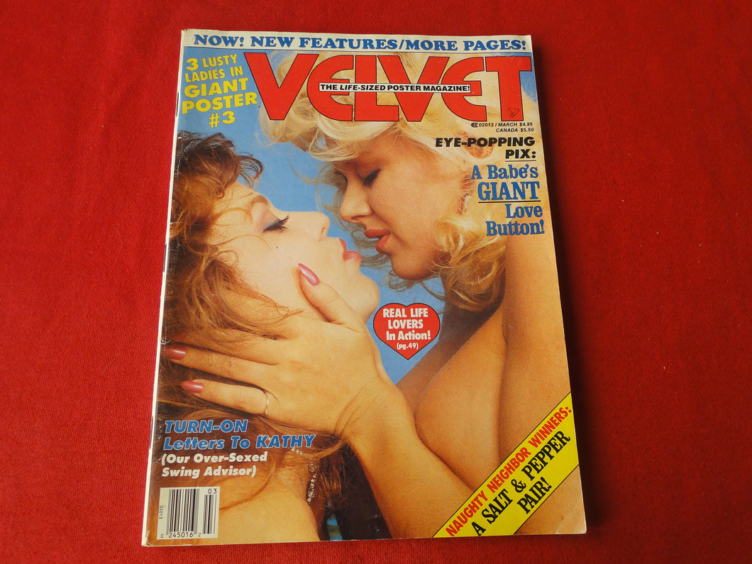 Vintage Nude Erotic Sexy Adult Magazine Adult Magazine Velvet March 1987    G10